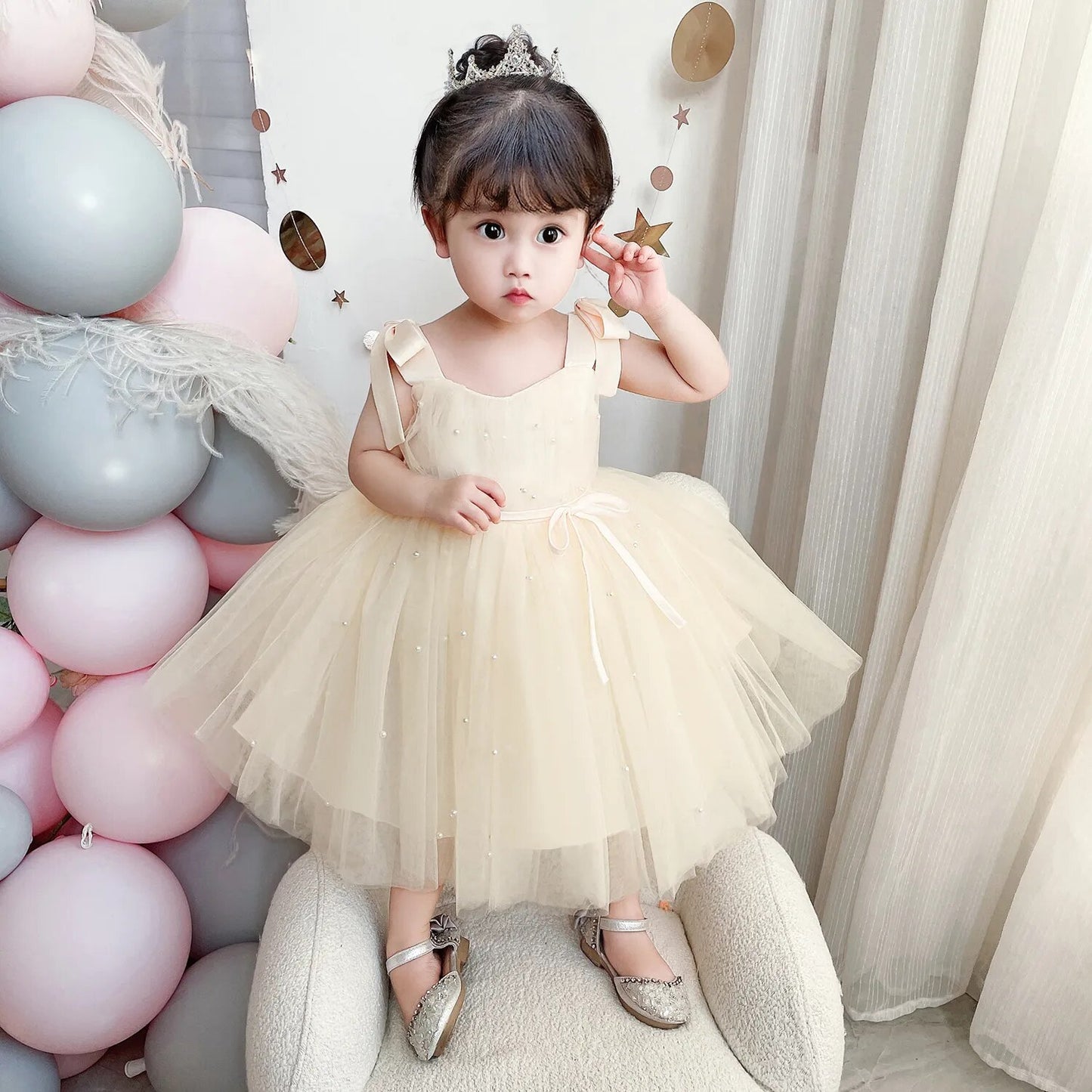 Fluffy Dress Flower Gown