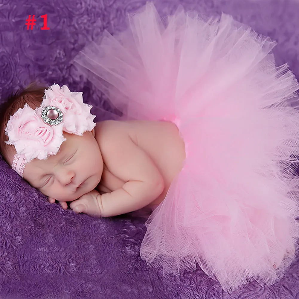 Newborn Tutu and Vintage Headband