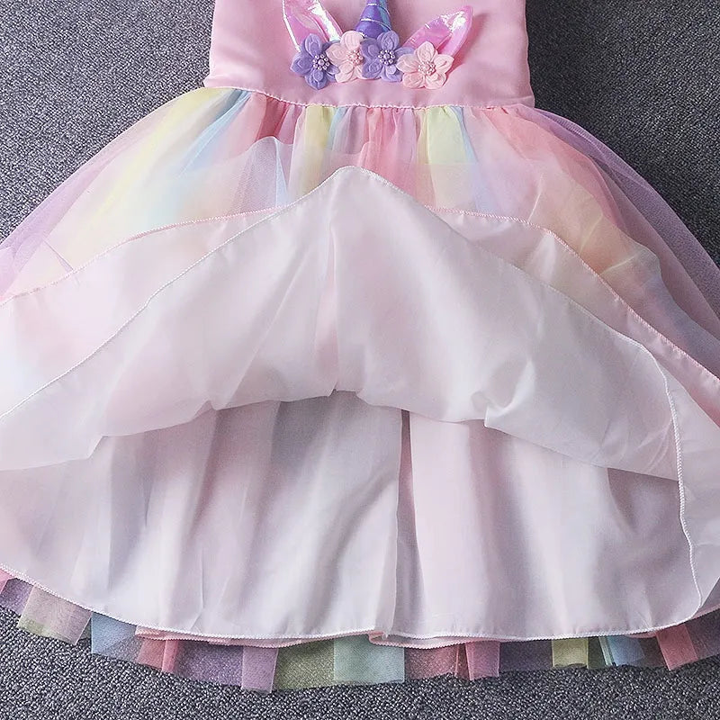 Rainbow Mesh Unicorn Dress