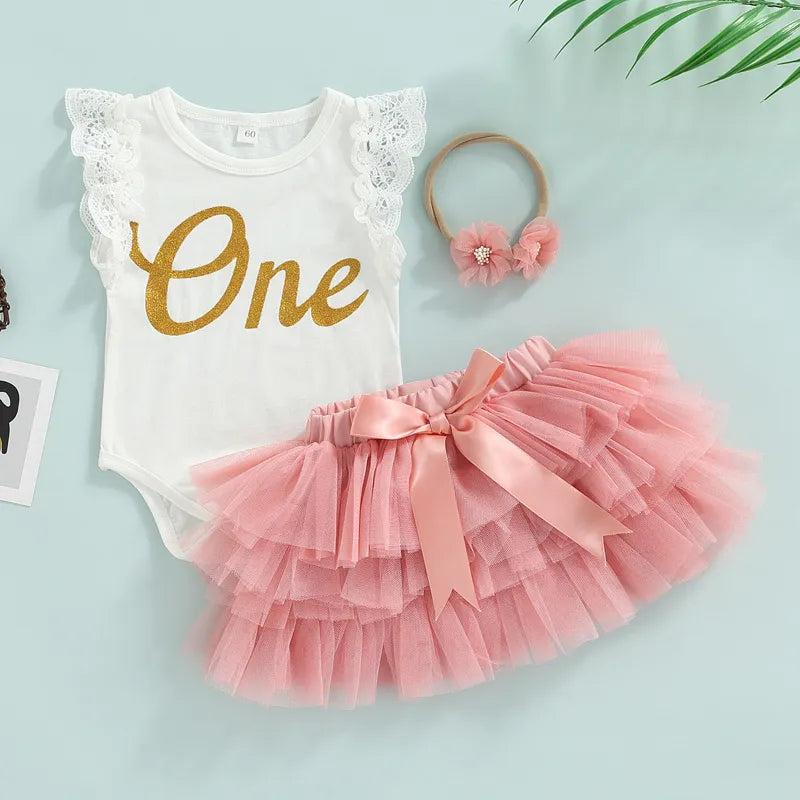 3 Pcs Baby Girls Outfits