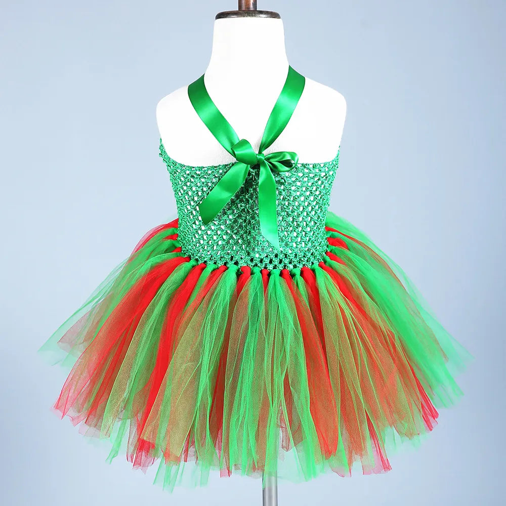 Kids Girls Christmas Tutu Dress