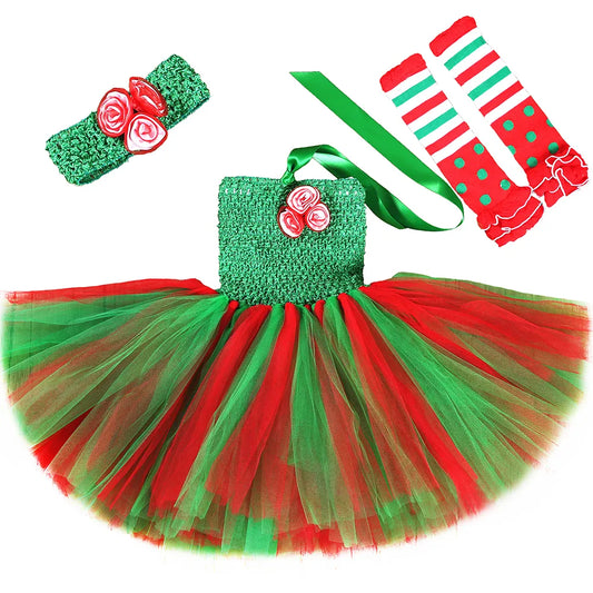 Kids Girls Christmas Tutu Dress