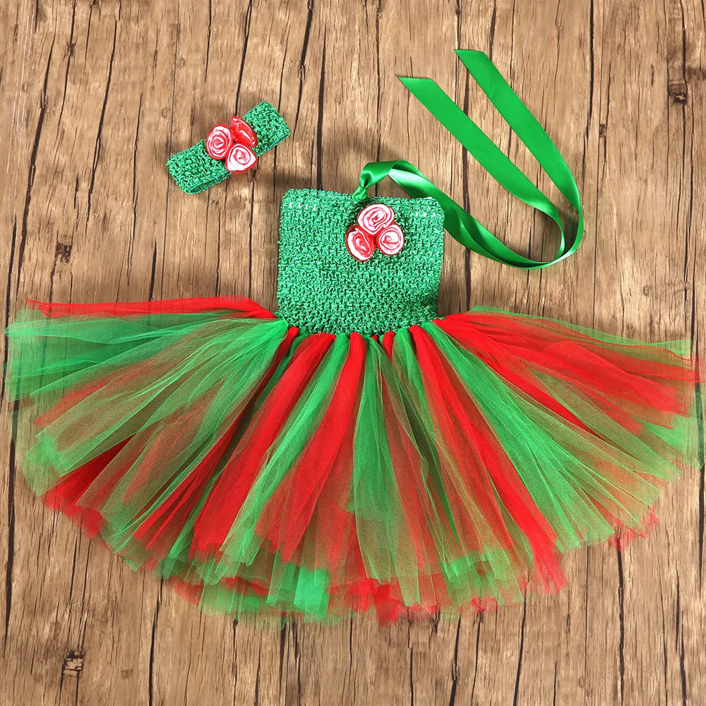 Kids Girls Christmas Tutu Dress