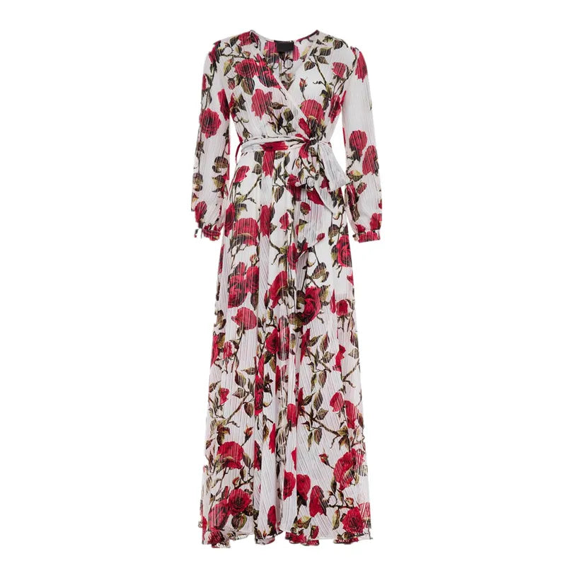 Mom And Daughter Floral Long Sleeve Dress