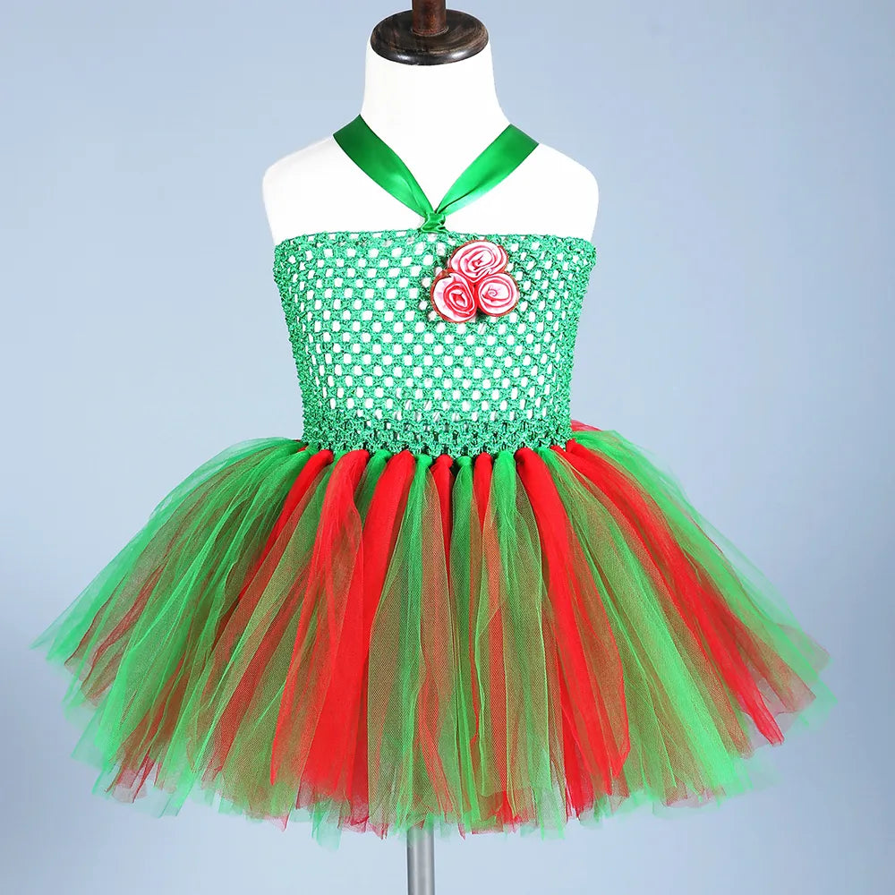 Kids Girls Christmas Tutu Dress