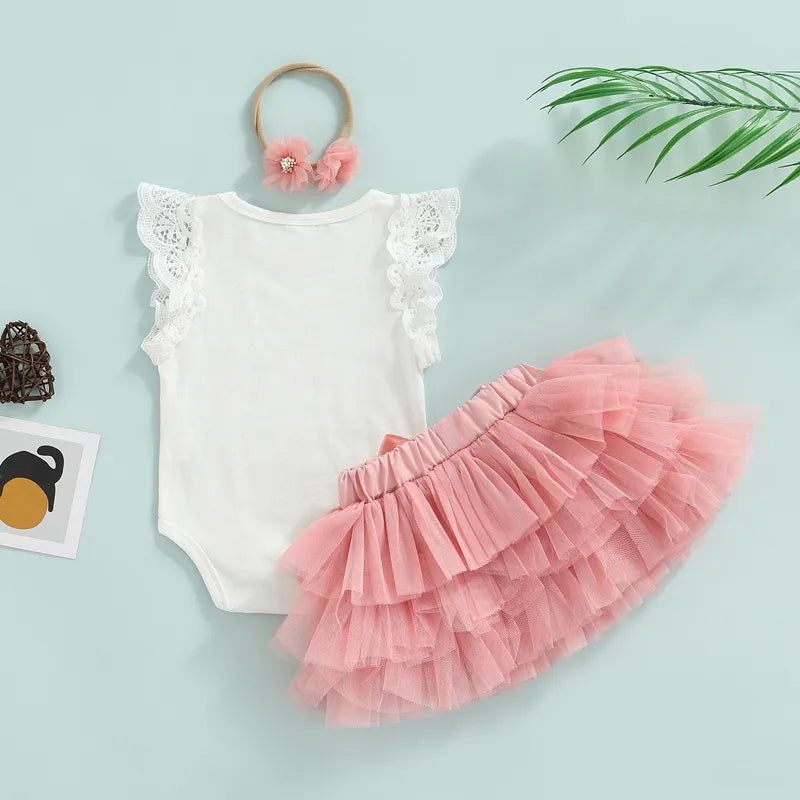 3 Pcs Baby Girls Outfits